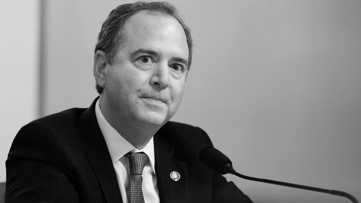 Rep. Adam Schiff (D-CA) gets emotional as he speaks during the House Select Committee hearing investigating the January 6 attack on US Capitol on July 27, 2021 at the U.S. Capitol in Washington, DC. (Jim Lo Scalzo-Pool/Getty Images)