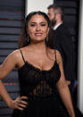 Auch bei Salma Hayek ließ Donald Trump nichts unversucht. Die heiße Latina erzählte in der Radiosendung "El Show Del Mandril": "Er rief mich an und lud mich ein, mit ihm auszugehen." Ihre Antwort dürfte dem Immobilienmogul nicht gefallen haben. Sie sagte ihm, dass sie selbst, wenn sie nicht in festen Händen wäre, nicht mit ihm ausgehen würde. (Bild-Copyright: Evan Agostini/Invision/AP)