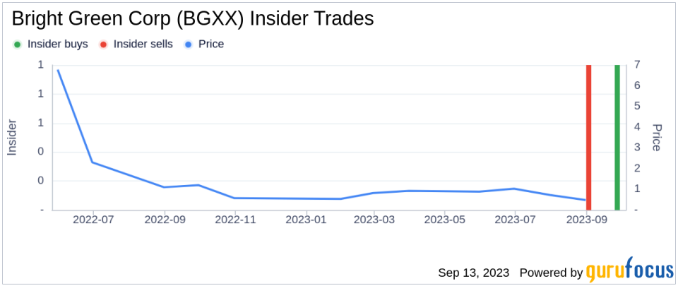 Insider Buying: CFO Saleem Elmasri Acquires 500,000 Shares of Bright Green Corp (BGXX)