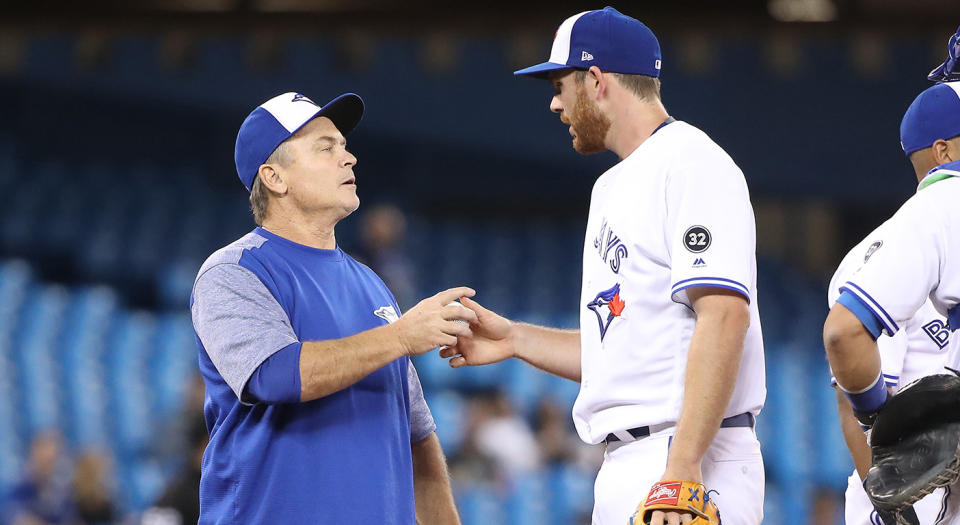 Joe Biagini got his first taste of big-league action of the season on Tuesday. (Tom Szczerbowski/Getty Images)