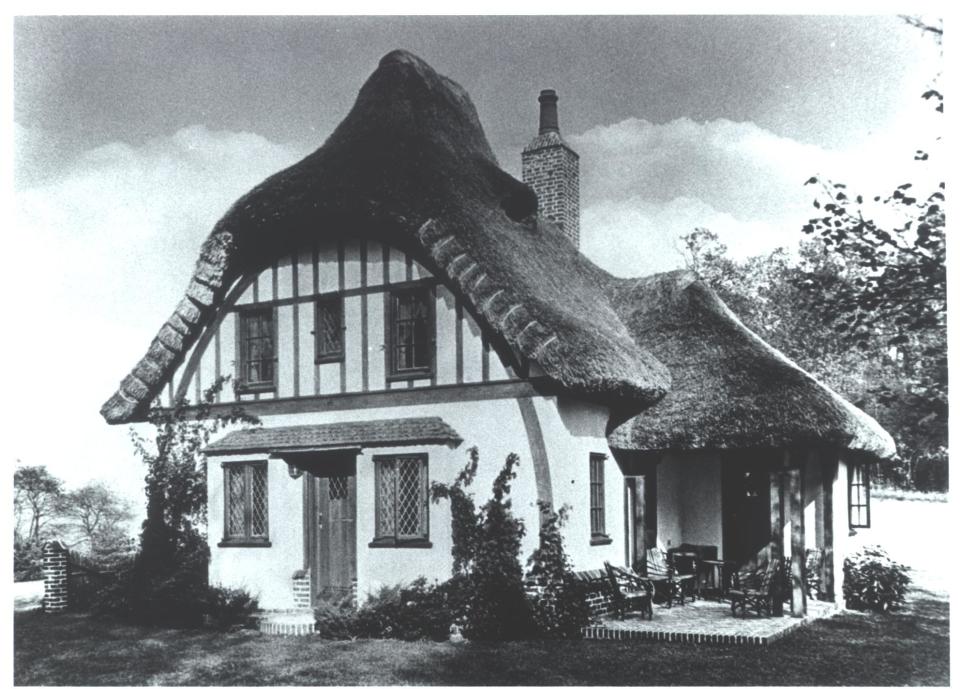 Dina Merrill's childhood cottage, Deen Wee, on the Long Island estate of her parents, E.F. Hutton and Marjorie Merriweather Post, circa 1934.