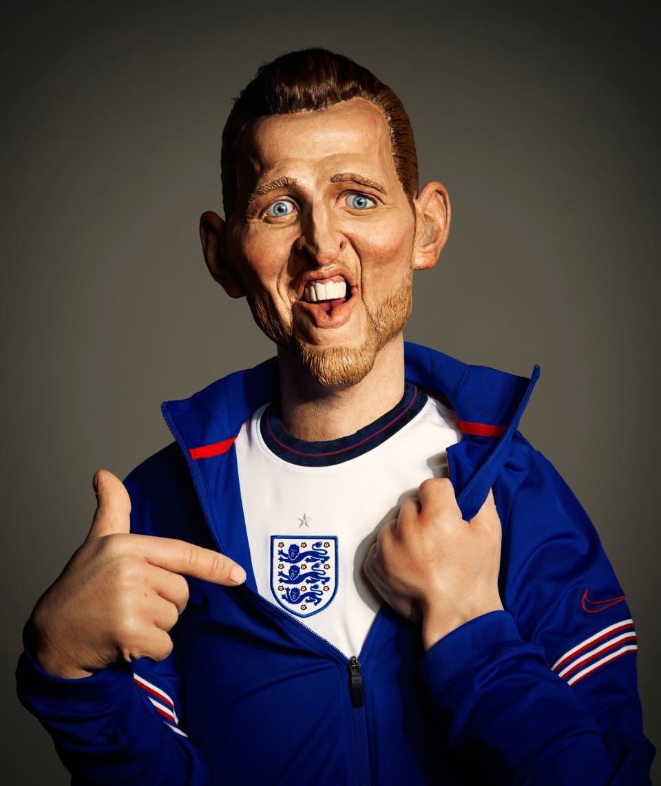 Harry Kane as portrayed by Spitting Image (Mark Harrison/BritBox/Avalon)
