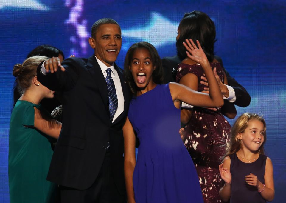 Barack Obama and daughter Malia during his campaign.Getty Images