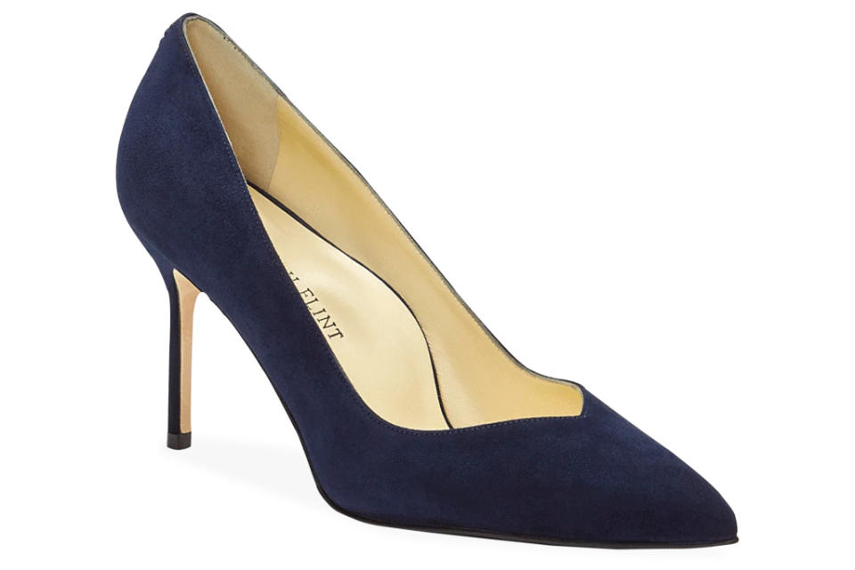 navy pumps, pumps, heels, sarah flint