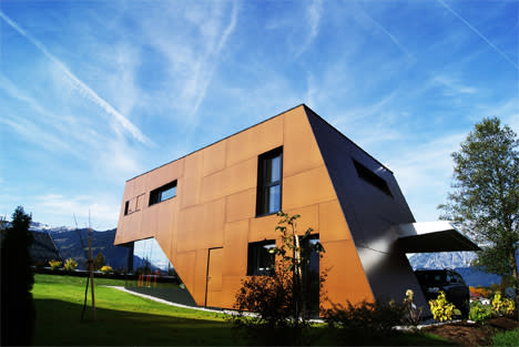 muk house exterior rooftop garden and carport