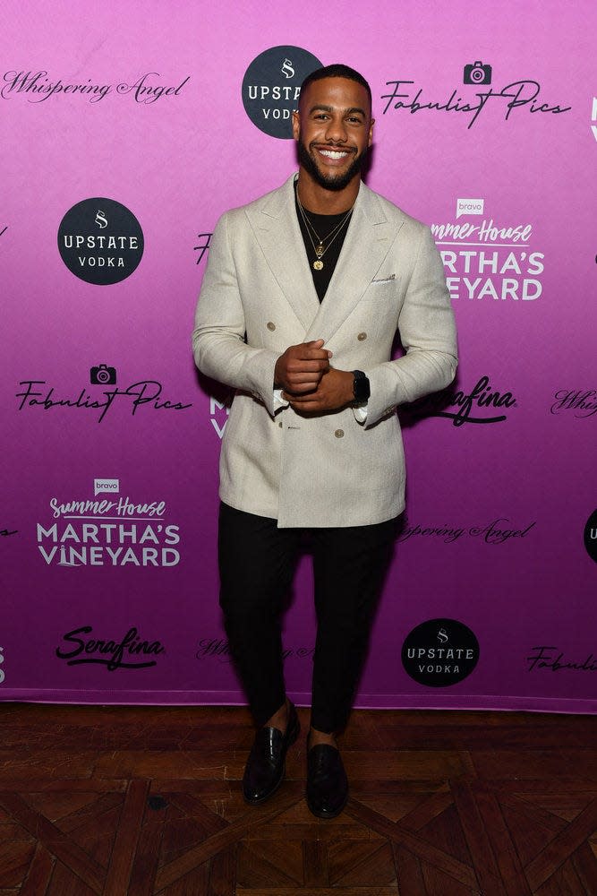 Amir Lancaster at the premiere of "Summer House: Martha's Vineyard."