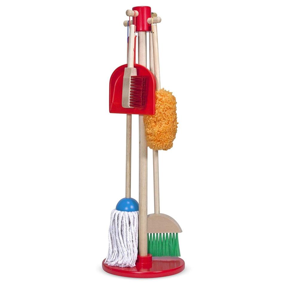 Wouldn&rsquo;t you love some help cleaning? Toddlers love to do what their parents do -- including sweeping, mopping and dusting. Make their day with this <strong><a href="https://amzn.to/35e8Sbp" target="_blank" rel="noopener noreferrer">cleaning set from Melissa &amp; Doug</a></strong>. <strong><a href="https://amzn.to/35e8Sbp" target="_blank" rel="noopener noreferrer">Get it on Amazon</a></strong>.