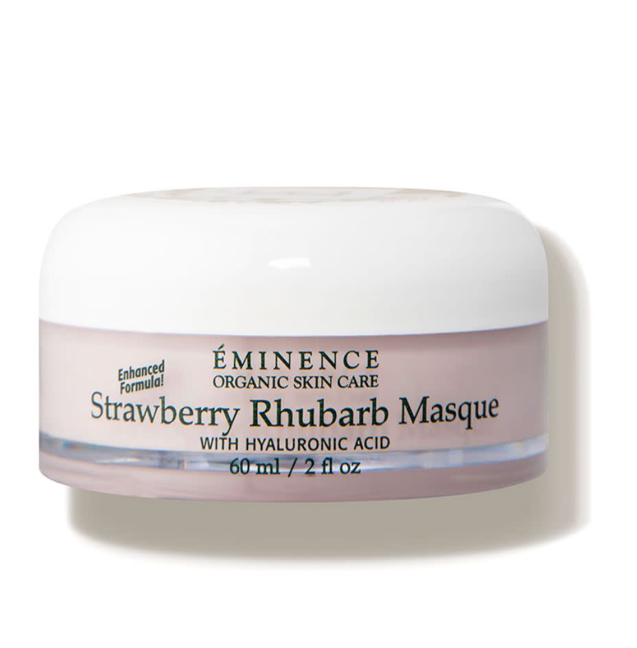 "Hydrating masks (<a href="https://fave.co/2yHSjdl" target="_blank" rel="noopener noreferrer">Eminence Strawberry Rhubarb Masque</a>) often feature a good amount of hyaluronic acid in their formulations." &mdash; <strong>Mustapich at </strong><strong>Facehaus</strong>. Find it for $54 at <a href="https://fave.co/2yHSjdl" target="_blank" rel="noopener noreferrer">Dermstore</a>.