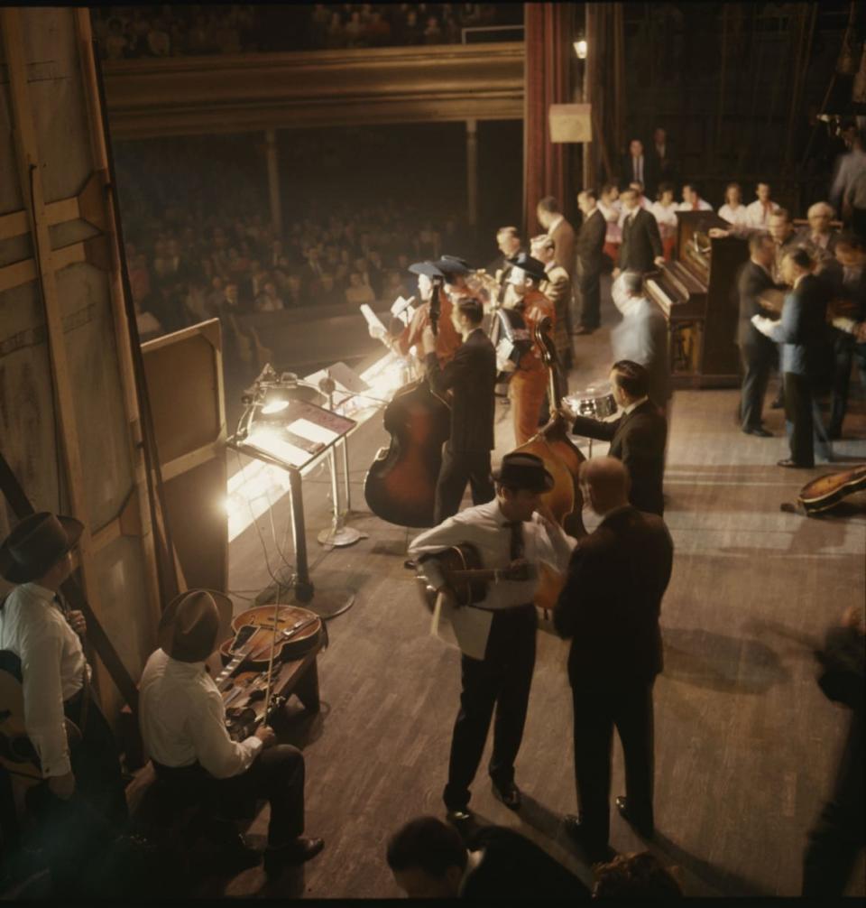 <div class="inline-image__caption"><p>The Grand Ole Opry at the Ryman Auditorium, Nashville, in 1960</p></div> <div class="inline-image__credit">PBS</div>