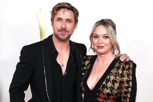 <p>Jeff Kravitz/FilmMagic</p> Ryan Gosling and his sister, Mandi Gosling, at the 2024 Oscars.