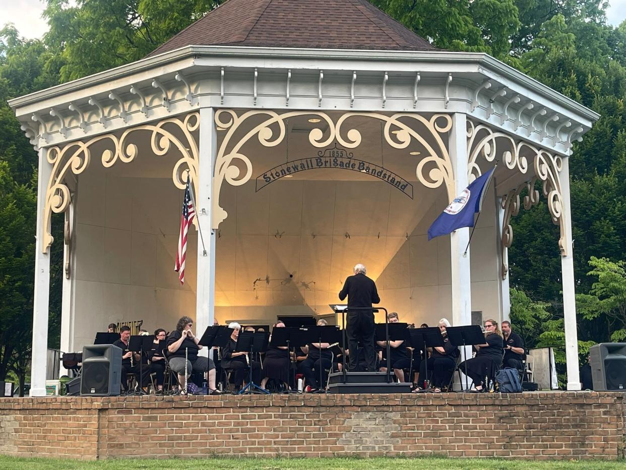 The June 3 Stonewall Brigade Band concert, the first of the season.