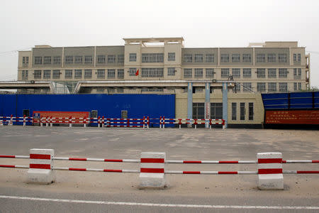 A building of what is officially called a vocational skills education centre is photographed in Hotan in Xinjiang Uighur Autonomous Region, China September 7, 2018. REUTERS/Thomas Peter