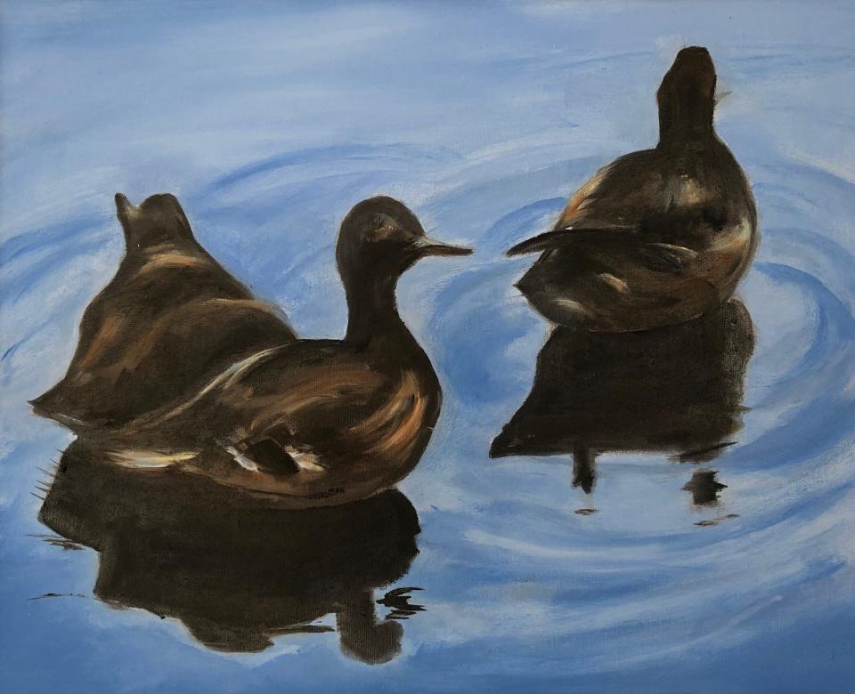 “Ducks,” an oil painting by Anita Freeman, will be on display in the Portsmouth Senior Activity Center's Winter Exhibit, which opens Jan. 20.