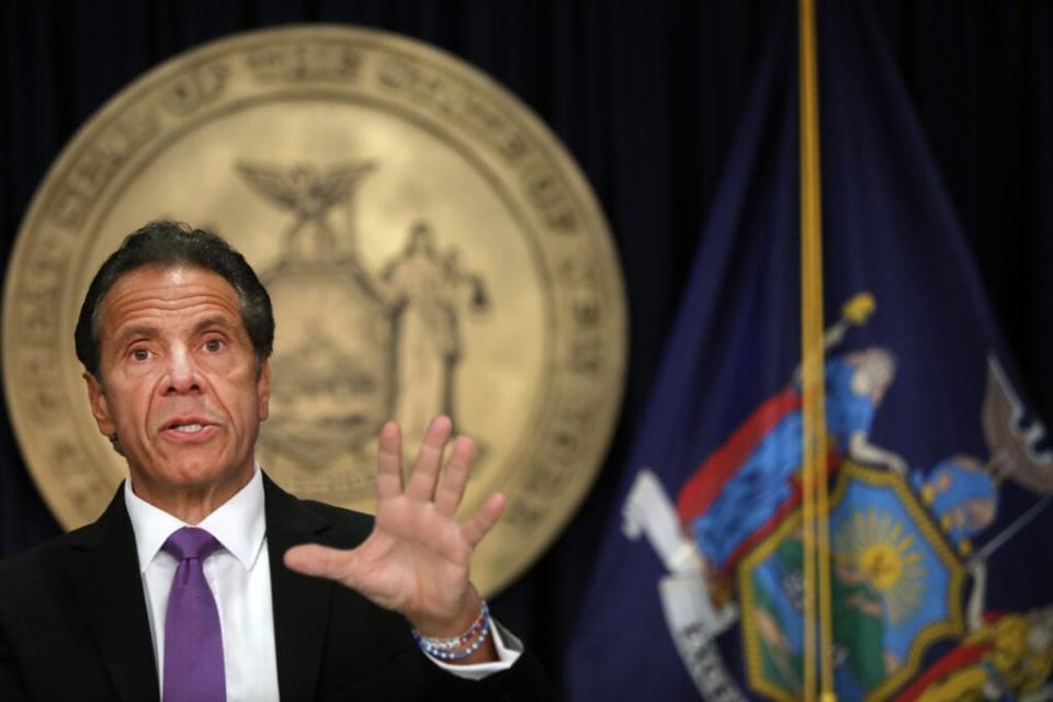 New York state Gov. Andrew Cuomo speaks at a news conference on September 08, 2020 in New York City. (Photo by Spencer Platt/Getty Images)