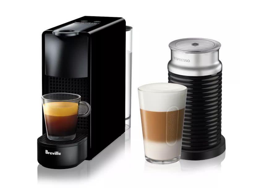 This coffee maker comes with an Aeronccino that&rsquo;ll froth hot and cold milk, too. (Photo: Bloomingdale's)