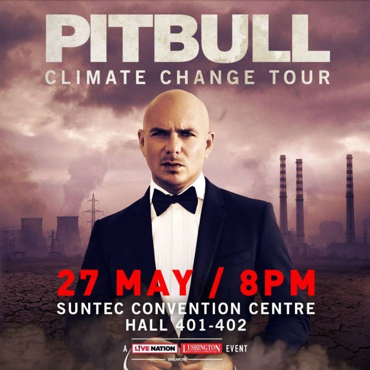 Pitbull cancels Singapore concert. (Live Nation Lushington)