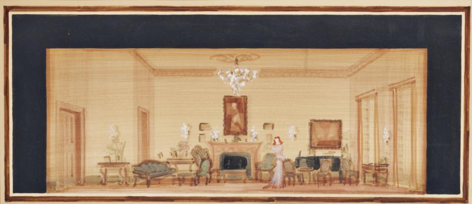 Lot 309: The Living Room: The Philadelphia Story by Robert Edmond Jones. Estimate: $2,000 - 3,000.