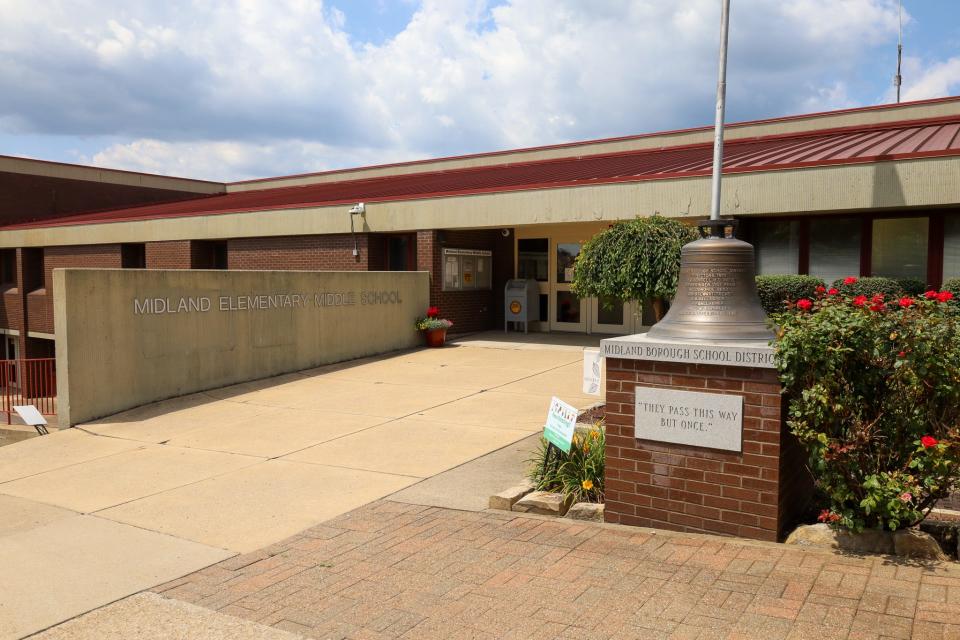 The exterior of Midland Elementary School.