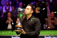 <p>But things worked out fine for O’Sullivan as he beat Mark Allen 10-6 in the final to secure a record-breaking seventh UK title (Richard Sellers/PA) </p>