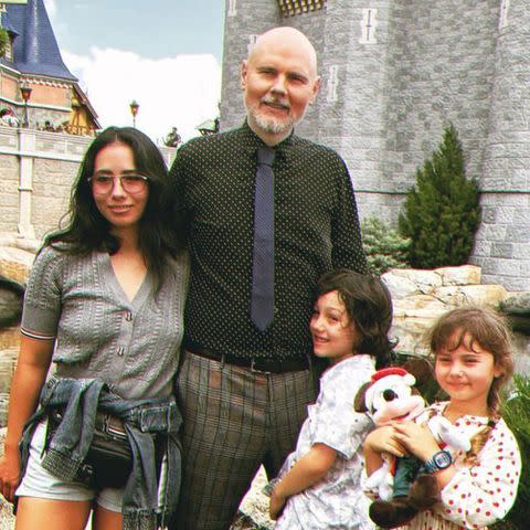 <p>Chloe Mendel Corgan/ Instagram</p> Chloe Mendel, Billy Corgan and their kids, Augustus and Philomena.