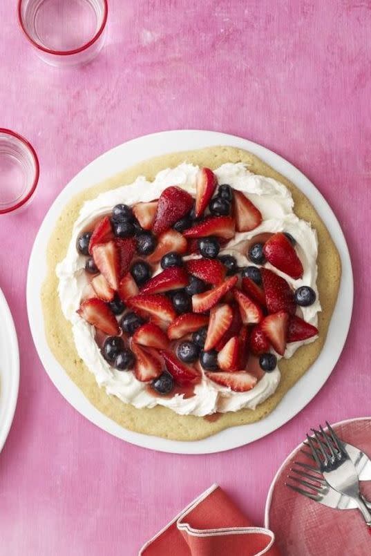 Red White and Blue Berry Pizza