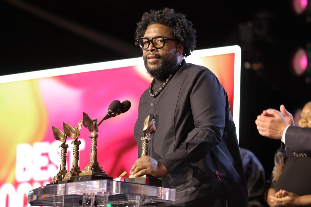 Questlove accepts the best documentary award for ‘Summer of Soul