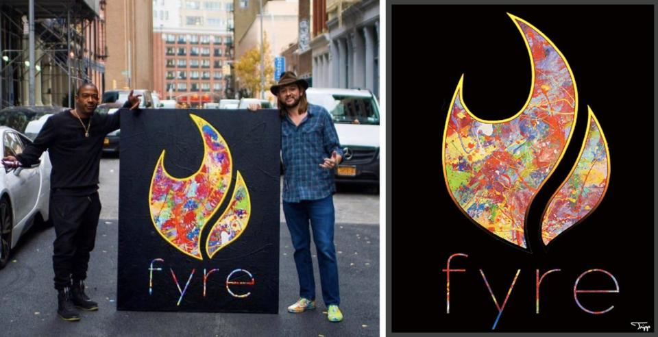 Flipkick Fyre Fest painting