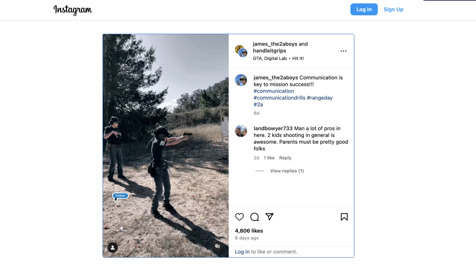 A screen capture of the Instagram account of the 2A Boys, a Florida based content group featuring Grant and James Davis.