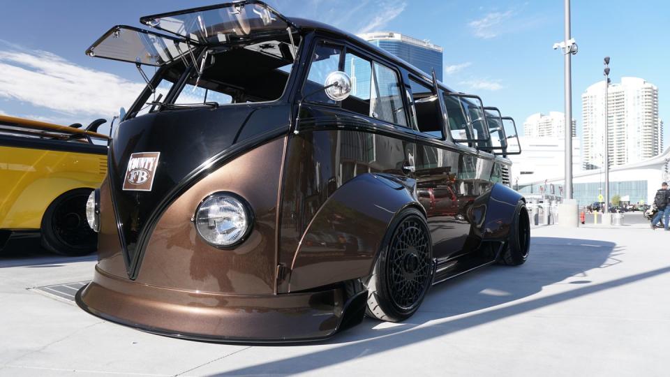 vw vans lowered at sema