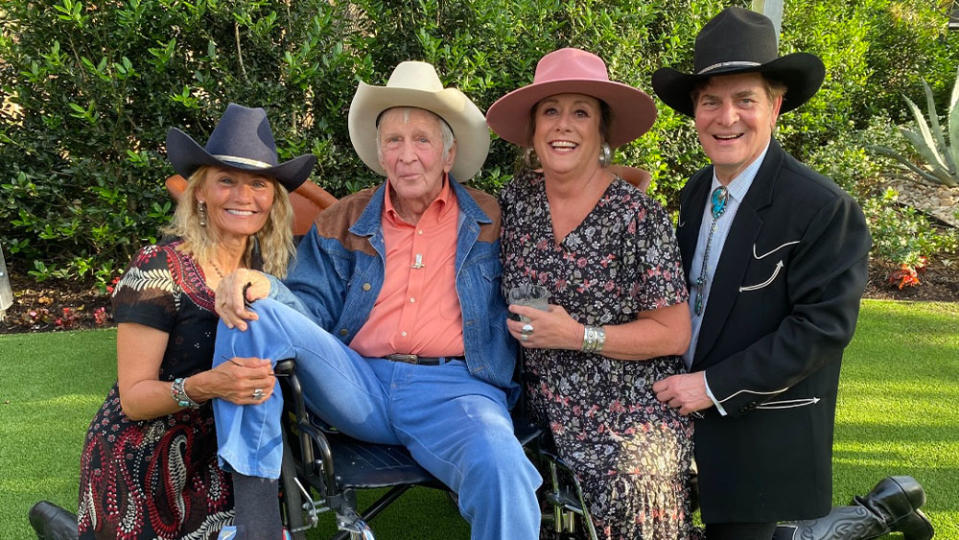 (L-R) Debbie Smith, Dean Smith, Anita LaCava and Rob Word at the opening of the John Wayne Experience in Fort Worth.