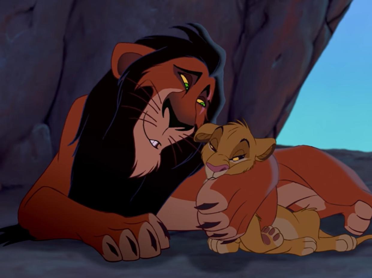 Scar and Simba in The Lion King (Disney)