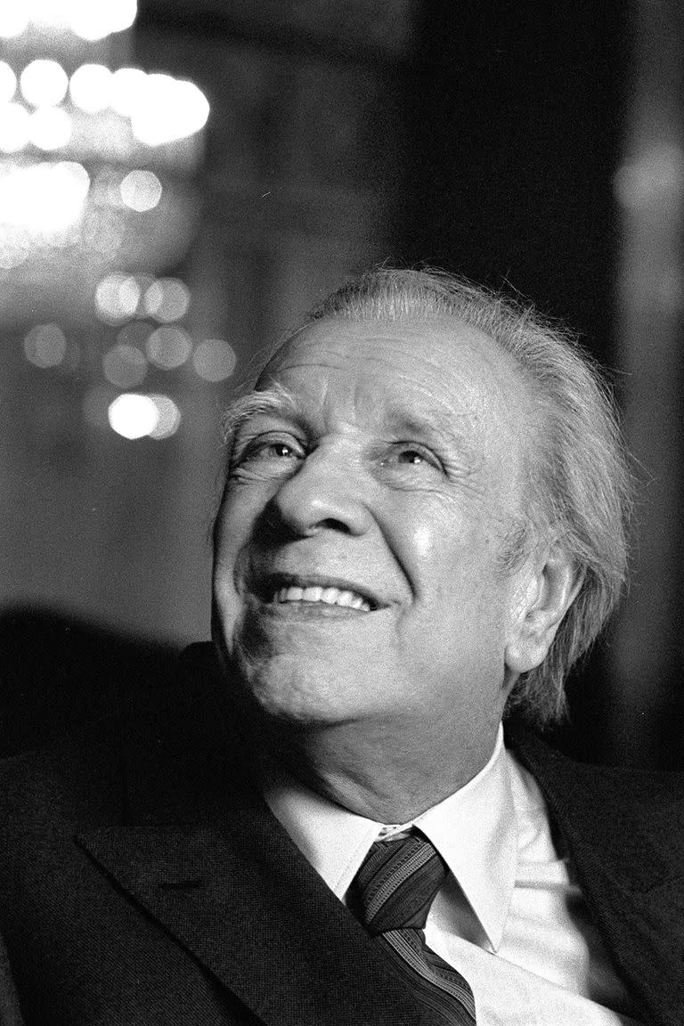 Argentinian writer JORGE LUIS BORGES, writer, Rome 1981. MARCELLO MENCARINI / Leemage via AFP