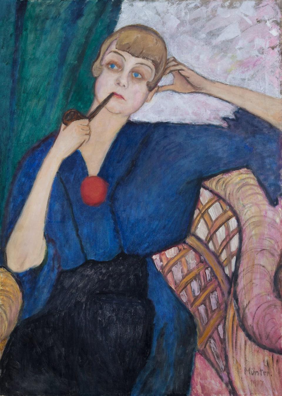 Gabriele Münter, Portrait of Anna Roslund, 1917 (Leicester Museums & Galleries. © DACS 2022)