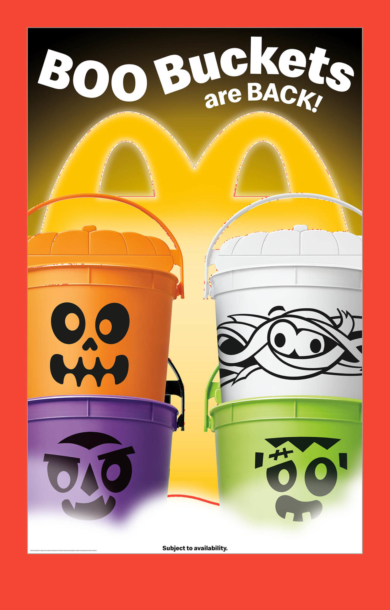 McDonald’s Boo Buckets are back this Halloween with a new color