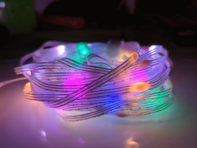 Gif animation of Fussion Smart Fairy String Lights in action.