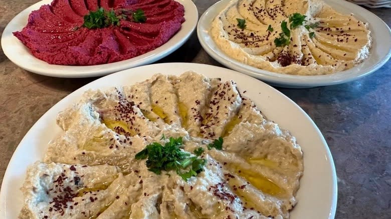 Aroma Mediterranean Cuisine hummus plates