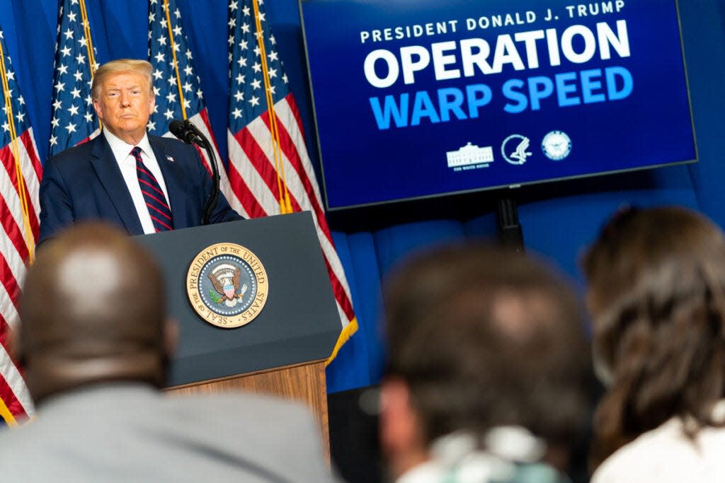 President Donald Trump coronavirus vaccine Operation Warp Speed remarks