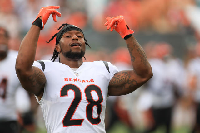 September 15, 2019: Cincinnati Bengals running back Joe Mixon (28) during  NFL football game action between the San Francisco 49ers and the Cincinnati  Bengals at Paul Brown Stadium on September 15, 2019