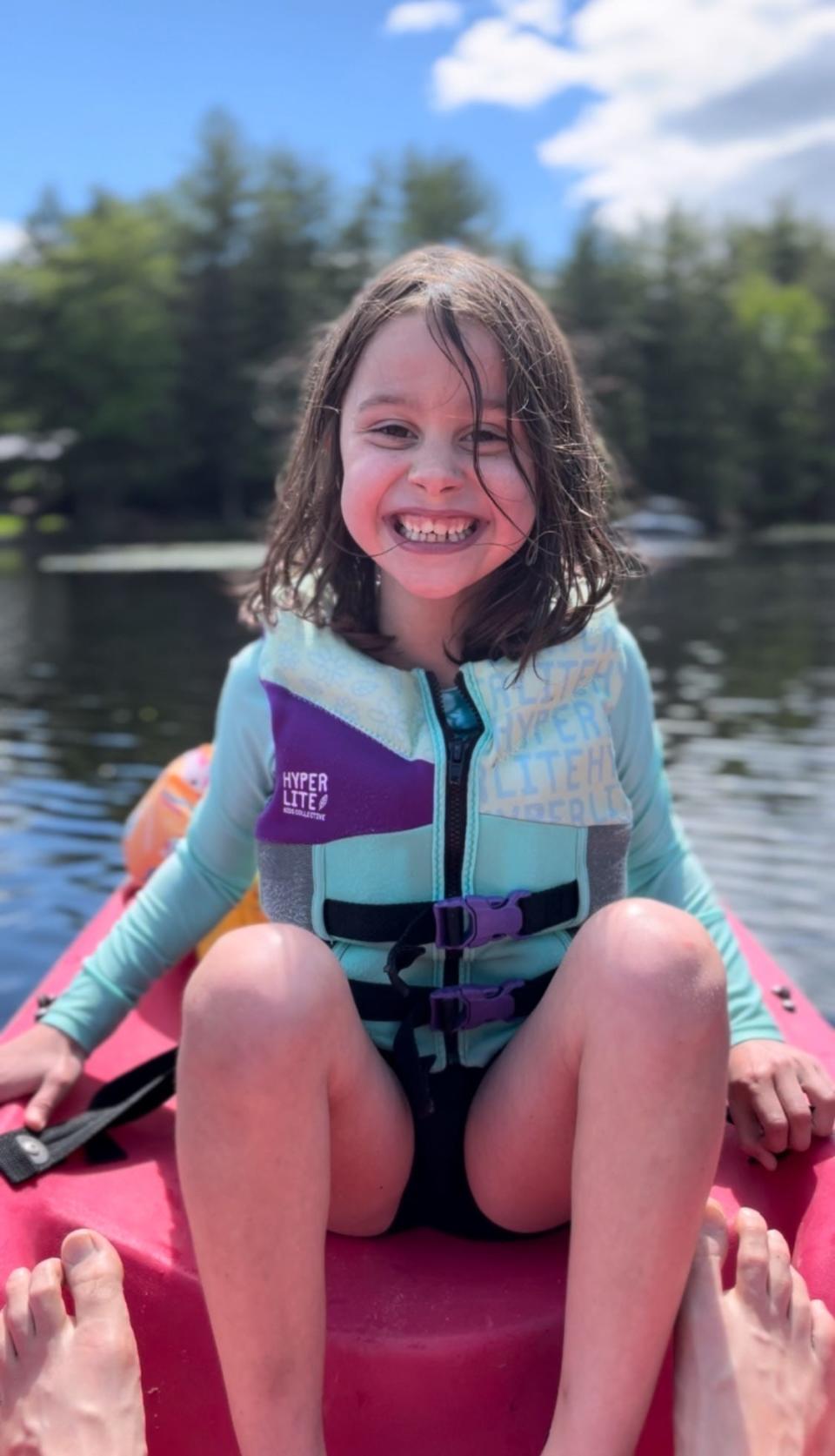 Lucy Morgan, 6, died on June 5, 2024, several days after a freak accident involving a badminton racket at her family's lake cottage in Maine. (Credit: Provided by Jesse Morgan)