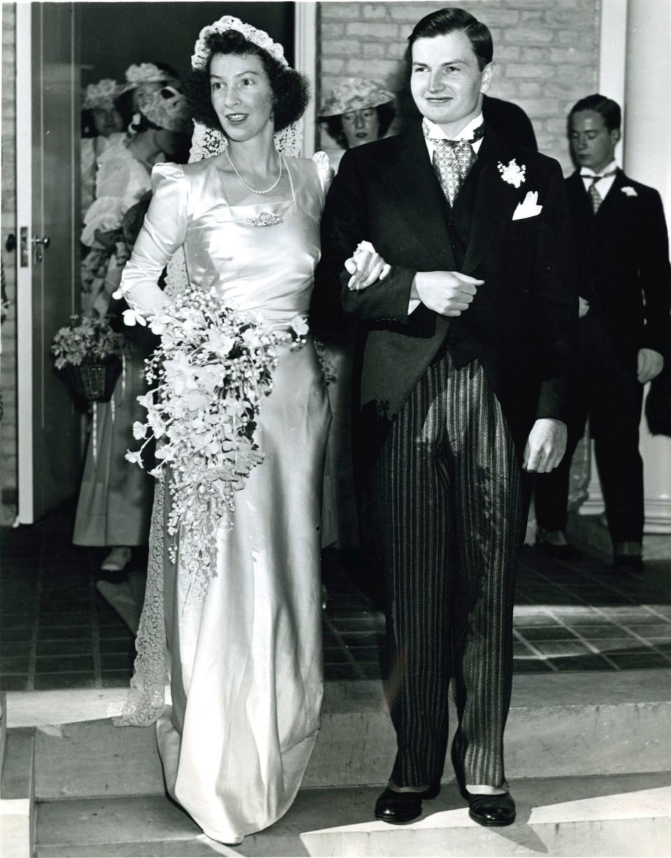 Peggy and David Rockefeller’s wedding day