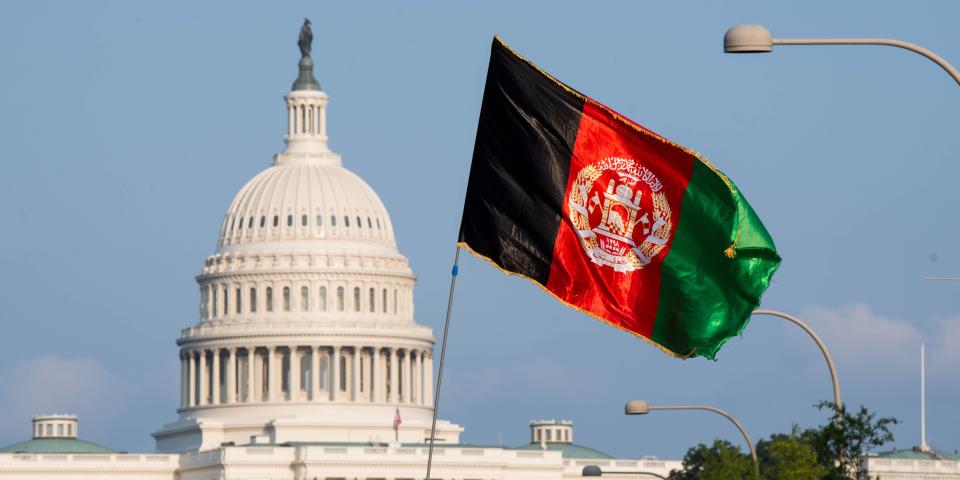 Capitol, Afghanistan flag