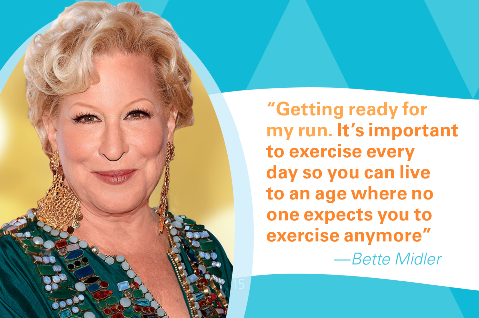 Exercise memes: Bette Midler quote: 