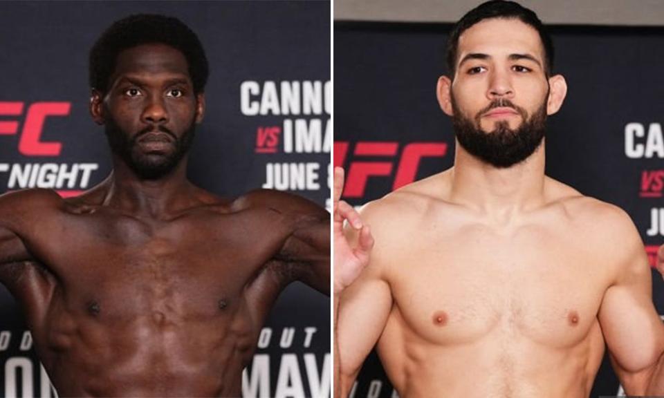 Jared Cannonier and Nassourdine Imavov are scheduled to face off on Saturday night at the KFC Yum!  Center.