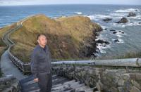 Local resident Shinya Ishikawa walks on Cape Erimo in Erimo Town, on Japan's northern island of Hokkaido, October 12, 2017. REUTERS/Malcolm Foster