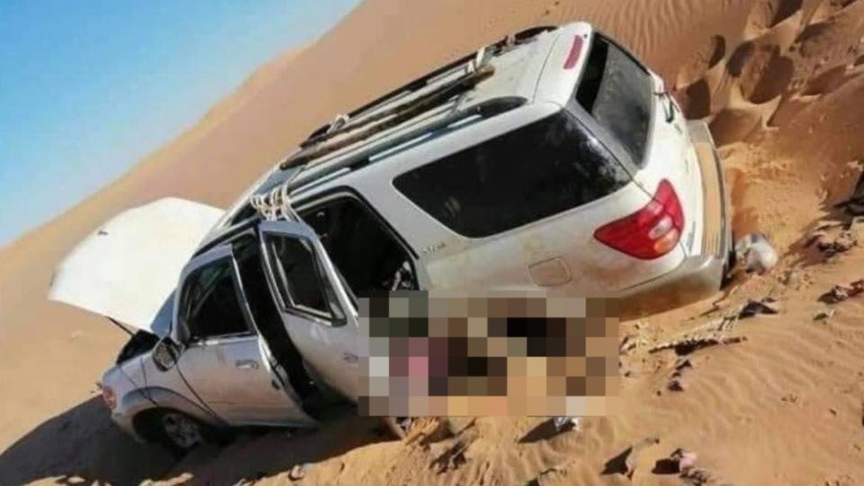 一家8口在沙漠中迷路喪命，6個月後才遭人發現。（圖／翻攝自 Bashir Alzawawi Twitter）