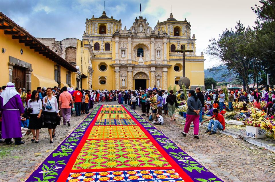 easter traditions around the world antigua guatemala colorful carpets