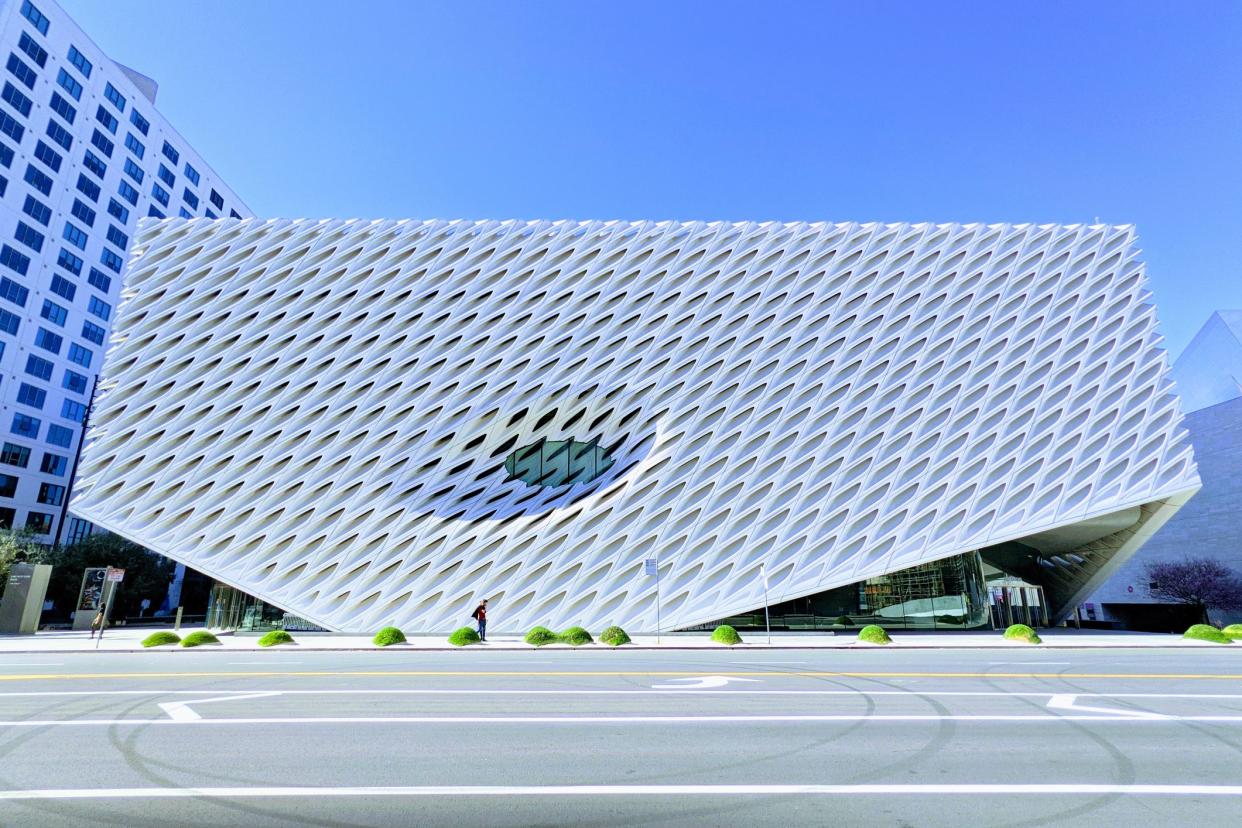 Los Angeles, California - February 21, 2021: The Broad modern art museum on South Grand Avenue