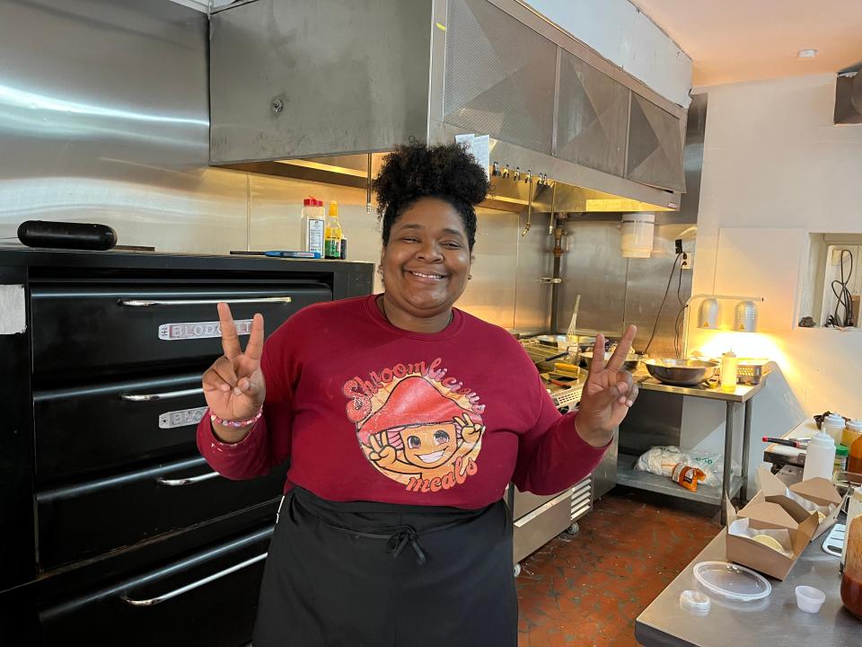 Shroomlicious Meals owner chef Daishu McGriff at the vegan restaurant's location at 394 N. Watkins St. in Memphis, TN.