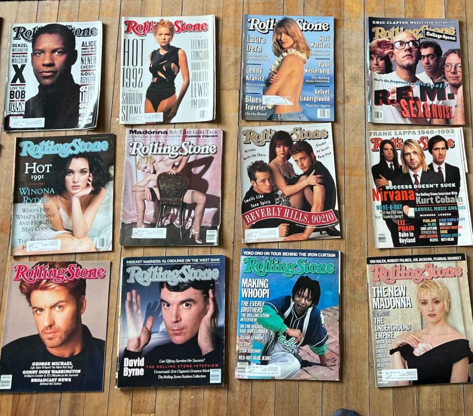 Various archival issues of Rolling Stone magazine, purchased from John W. Doull, Bookseller. 