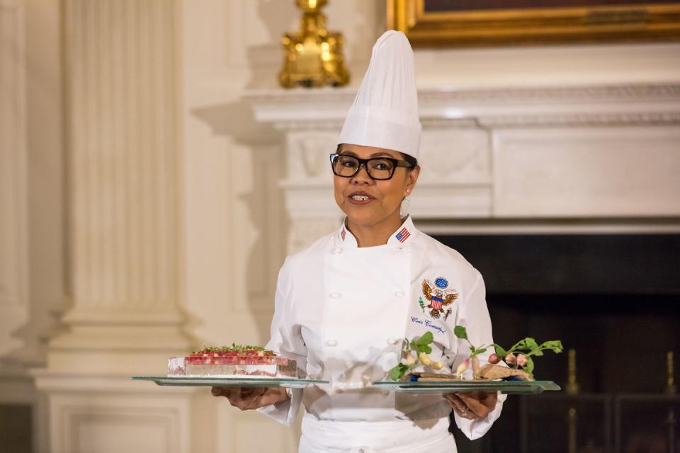 <p>Since 2005, presidents and their guests could thank executive chef Cris Comerford for carefully creating unique and flavorful dishes, depending on the occasion. </p>